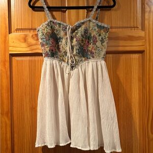 Floral Corset-Style Mini Dress
